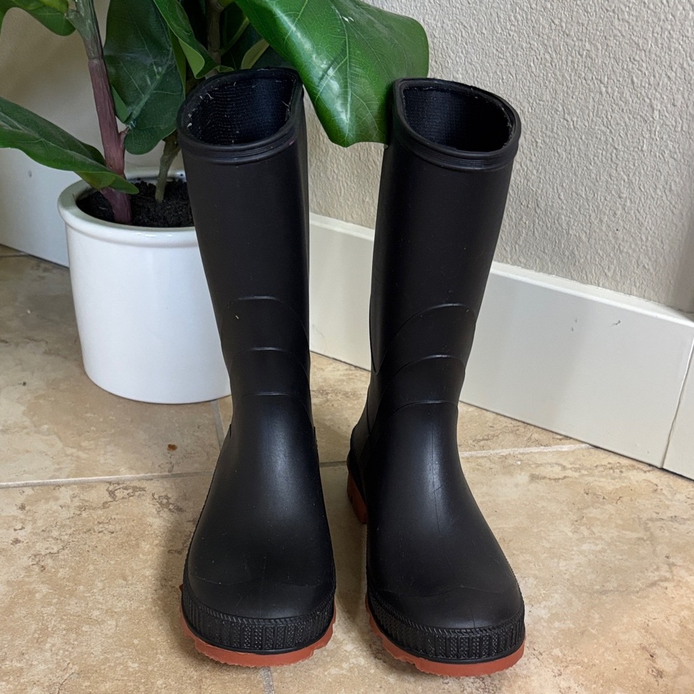 Kids Black Rain Boots